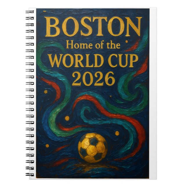 Cuaderno Boston Soccer Art 2026 Football Design (Frente)