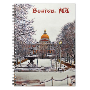 Cuaderno Boston State House en invierno