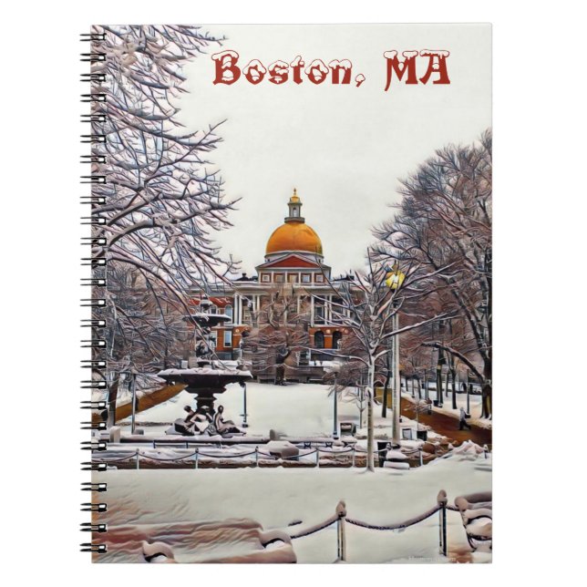 Cuaderno Boston State House en invierno (Frente)