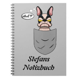 Cuaderno Boston Terrier in Brusttasche, lustig