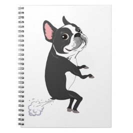 Cuaderno Boston Terrier que se tira - Silencioso pero morta