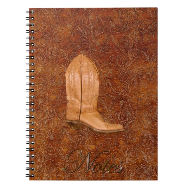 Cuaderno Bota de vaca con cuero de imitación de estilo occi (Frente)