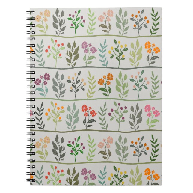 Cuaderno Botanic Rhapsody XL 4 colorful floral silhouettes (Frente)