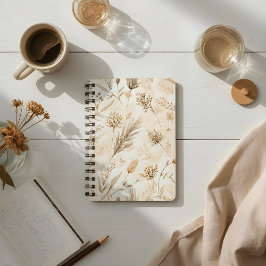 Cuaderno Botánica de Flor Seca Beige
