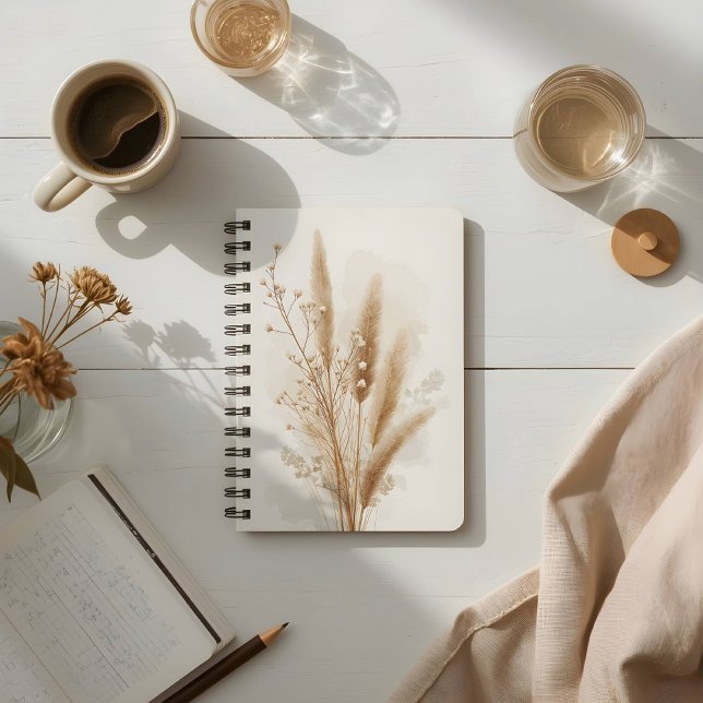 Cuaderno Botánica de Flor Seca Beige (Subido por el creador)