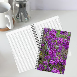 Cuaderno Botánica de la belleza americana púrpura