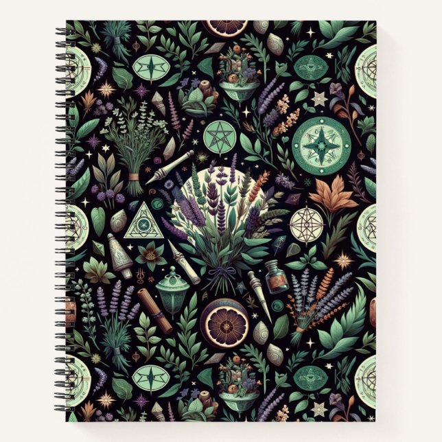 Cuaderno Botánica encantada: hierbas y brujería mágicas (Anverso)