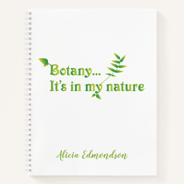 Cuaderno Botánica es divertido para mi naturaleza (Anverso)