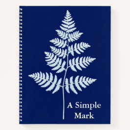 Cuaderno Botanical Cyanotype Art | Fern Silhouette Print