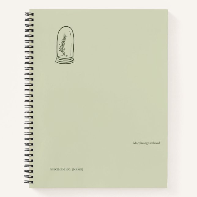 Cuaderno Botanical Dark Academia Minimalist Garden Reader G (Anverso)