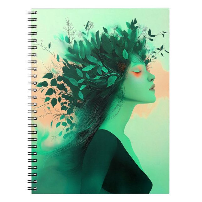 Cuaderno Botanical Emerald Woman Notebook (Frente)