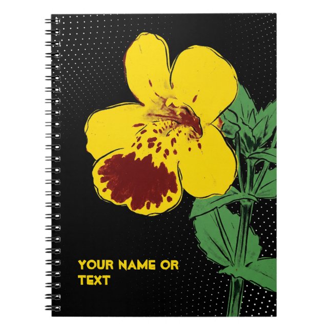 Cuaderno Botanical Mischief: The Magic Monkey Flower PopArt (Frente)