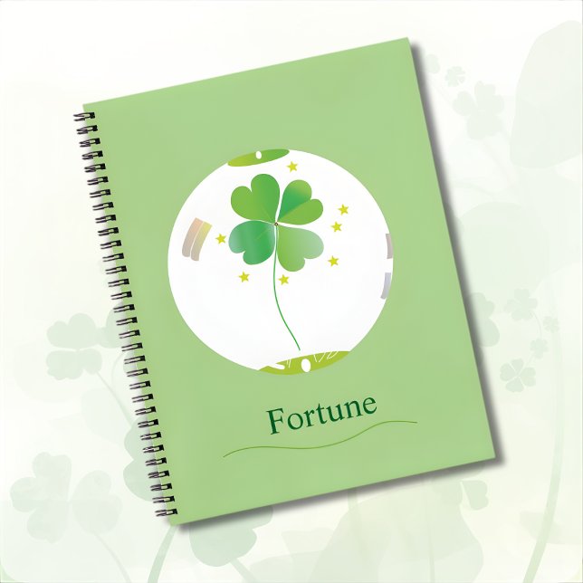 Cuaderno Botanical Notebook – Four-leaf Clover Design (Subido por el creador)
