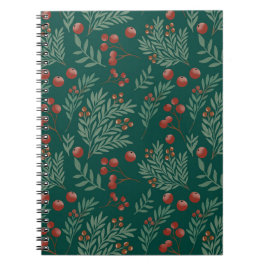 Cuaderno Botanical Red Berry Christmas Notebook