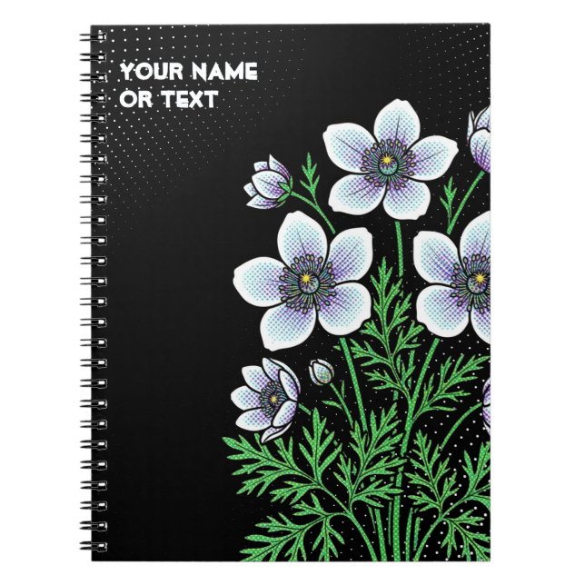 Cuaderno Botanical Zenith: Paraquilegia anemonoides Pop Art (Frente)