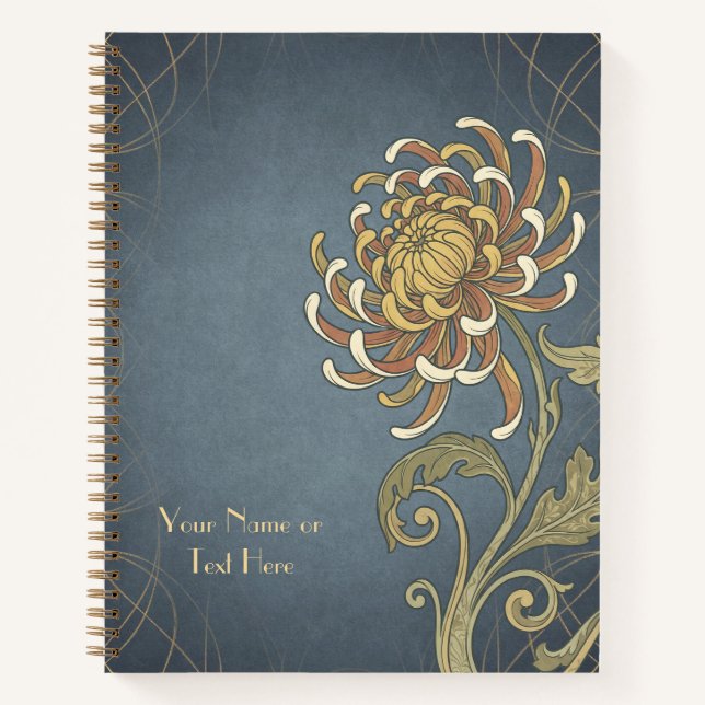 Cuaderno Botánicas Belle Époque: Crisantemo Dorado (Anverso)
