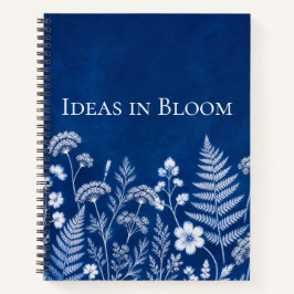 Cuaderno Botánico Azul Ideas en Flor