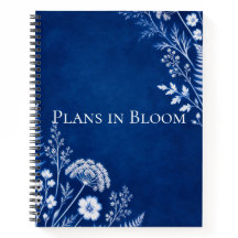 Cuaderno Botánico Azul Planes en Flor