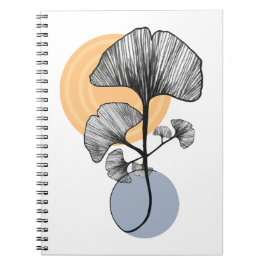 Cuaderno Botánico de Hoja de Ginkgo Moderno