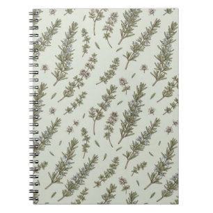 Cuaderno Botánico de Romero y Tomillo Vintage
