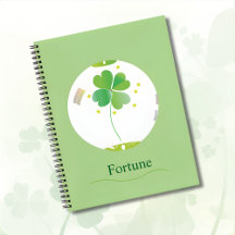 Cuaderno Botánico – Diseño de Trébol de Cuatro Hoj