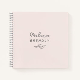 Cuaderno Botánico elegante moderno Minimalista portátil ros