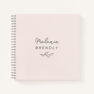 Cuaderno Botánico elegante moderno Minimalista portátil ros