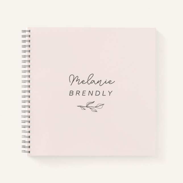 Cuaderno Botánico elegante moderno Minimalista portátil ros (Anverso)