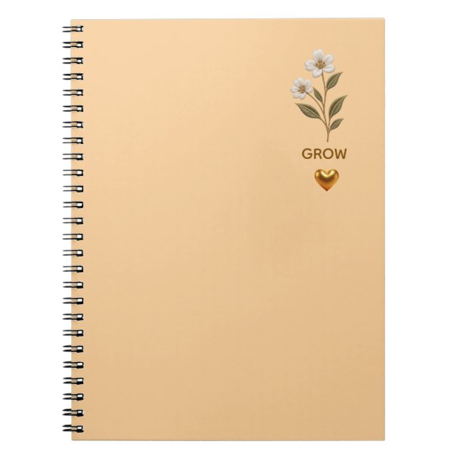 Cuaderno Botánico Floral Elegante – Flo Minimalist (Frente)