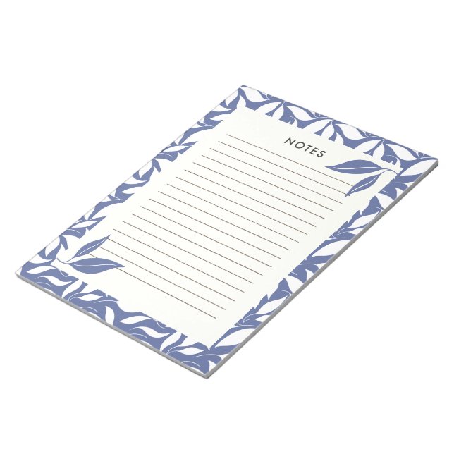 Cuaderno Botánico Moderno de Color Azul Polvorient (Lado Derecho)