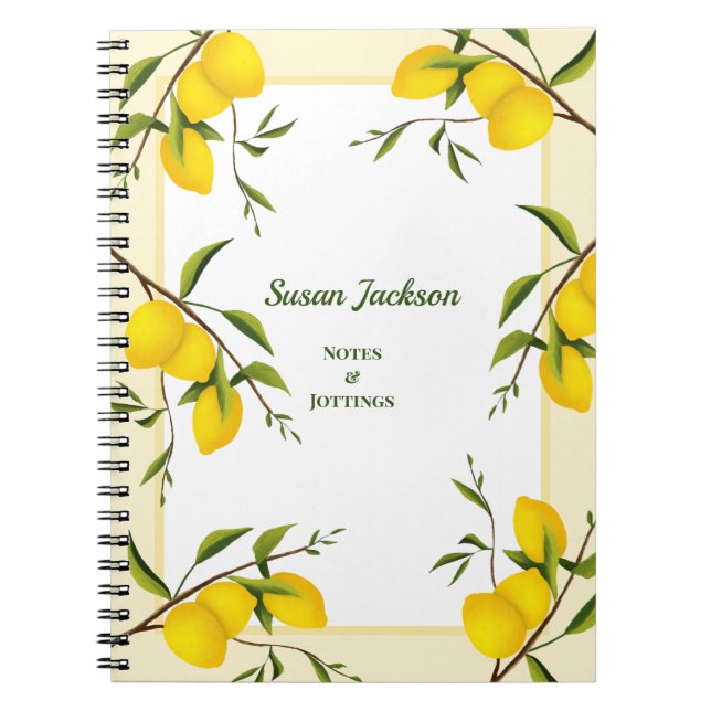 Cuaderno Botánico Personalizado de Cítricos de Lim (Frente)