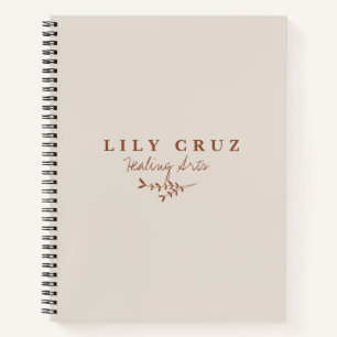 Cuaderno Botánico Personalizado Moderno Rústico para Negoci