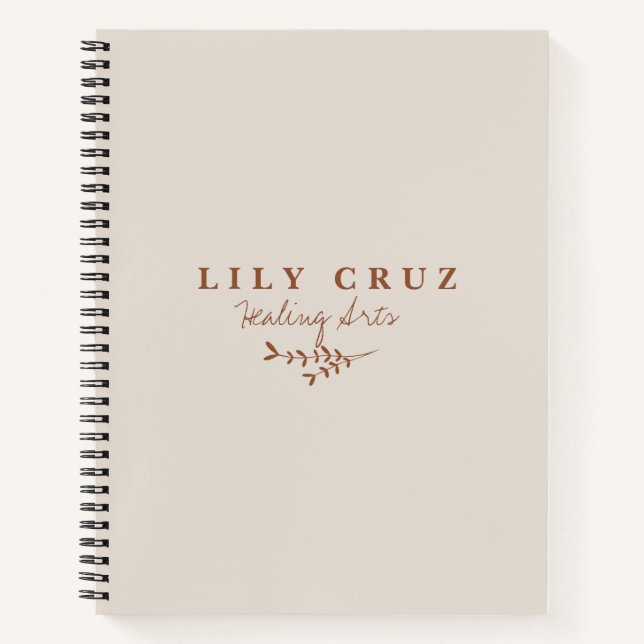 Cuaderno Botánico Personalizado Moderno Rústico para Negoci (Anverso)