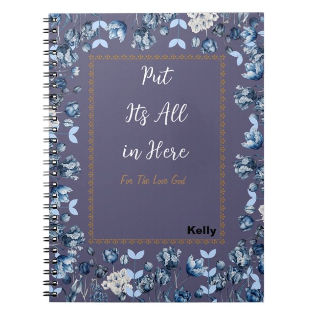 Cuaderno Botánico Púrpura (Frente)