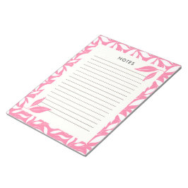 Cuaderno Botánico Rosa Caliente Moderno