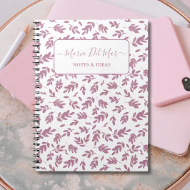 Cuaderno Botánico Rosa Dusty Personalizado