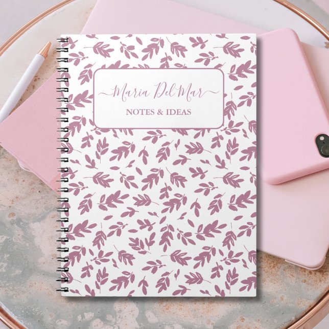 Cuaderno Botánico Rosa Dusty Personalizado (Subido por el creador)