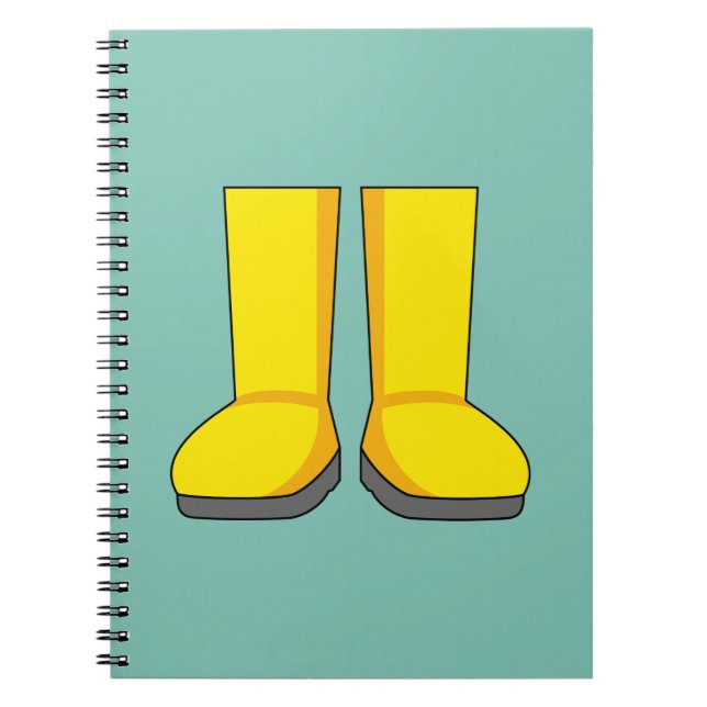 Cuaderno Botas de lluvia amarillas de goma (Frente)