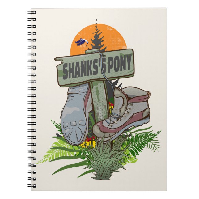 Cuaderno Botas de senderismo viejas en pony de Shanks (Frente)