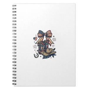 Cuaderno Botas de vaquera patrióticas y camisa western de l