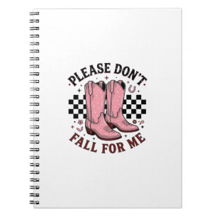 Cuaderno Botas de Vaquero Antiguas Por Favor No Te Enamores