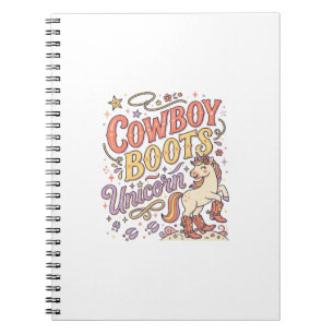Cuaderno Botas de vaquero de unicornio Unicornio Caprichoso