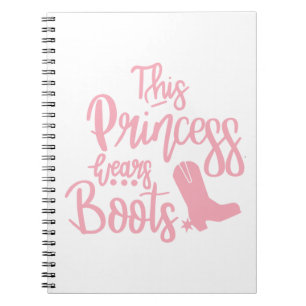 Cuaderno Botas de Vaquero Línea de Baile de Princesa Vaquer