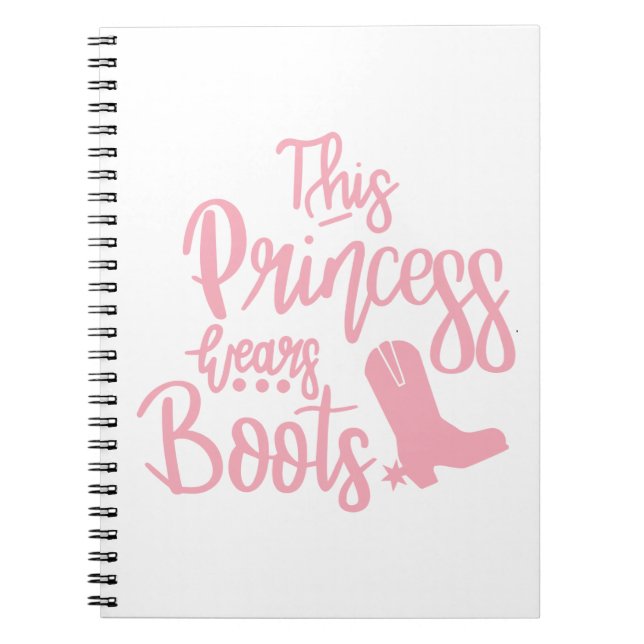 Cuaderno Botas de Vaquero Línea de Baile de Princesa Vaquer (Frente)