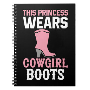 Cuaderno Botas de Vaquero Occidentales Caballo Princesa Vaq