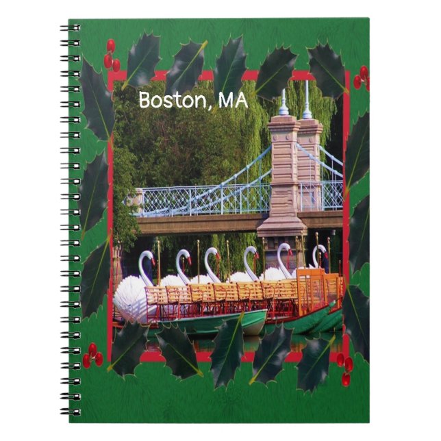 Cuaderno Bote Swan de Boston - Felices Fiestas (Frente)