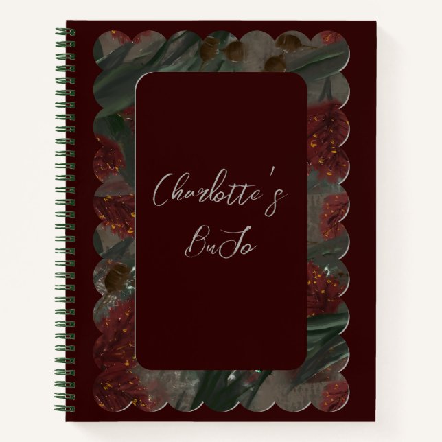 Cuaderno Botella australiana de Eucalyptus Cepillo Floral (Anverso)
