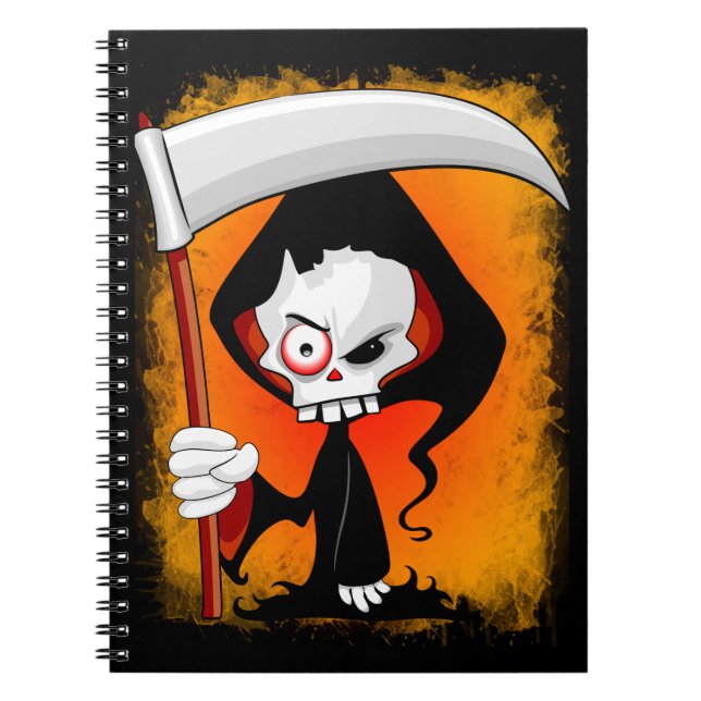 Cuaderno Botella de agua Grim Reaper Personalizado (Frente)