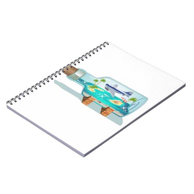 Cuaderno Botella de recuerdo personalizado (Lado Izquierdo)
