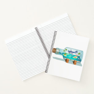 Cuaderno Botella de recuerdo personalizado